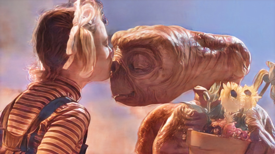 E.T. – L’extraterrestre di Spielberg.