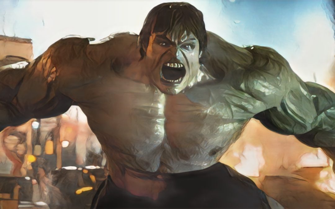 L’Incredibile Hulk. Supereroe verde della serie anni ’70.